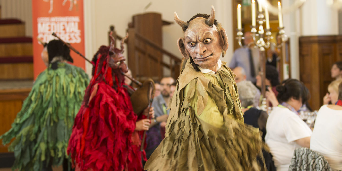 Dancers entertain guests at the IMC 2016 medieval feast