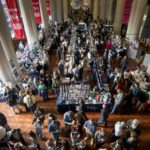 Crowds at the IMC Bookfair in Parkinson Court in 2017