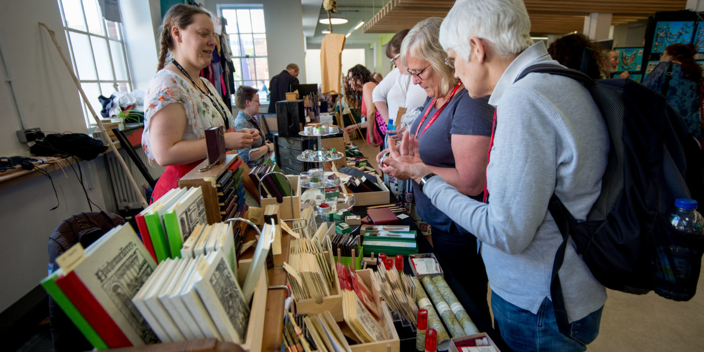 Handmade books at the IMC 2018 Medieval Craft Fair