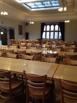 Dining room at Devonshire Hall, University of Leeds