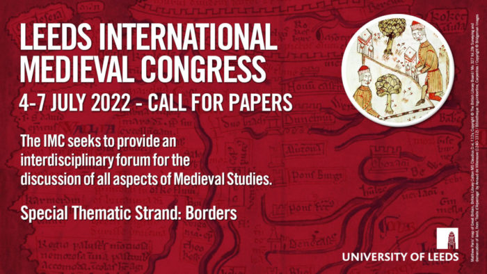 Postcard advertising IMC 2022 (4-7 July 2022) where the special thematic strand will be 'Borders'.