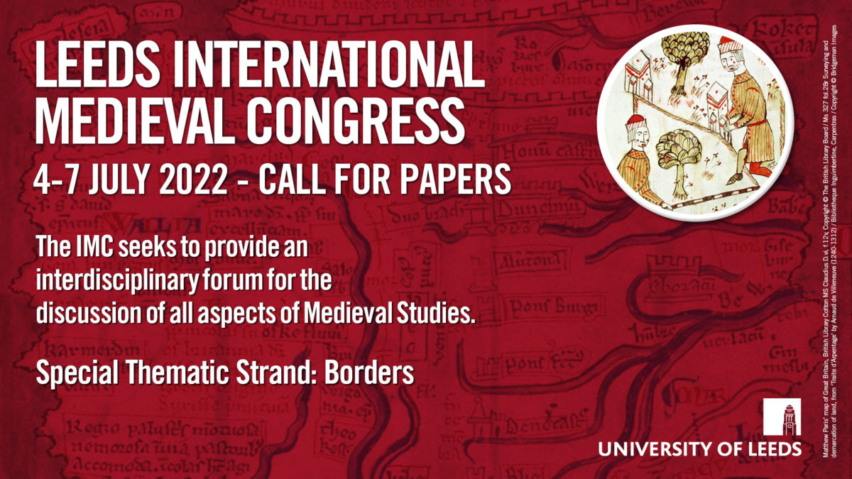 Postcard advertising IMC 2022 (4-7 July 2022) where the special thematic strand will be 'Borders'.